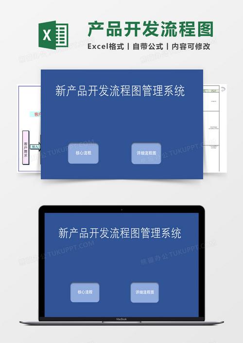 新产品开发流程图-二联管理系统excel模板下载_熊猫办公